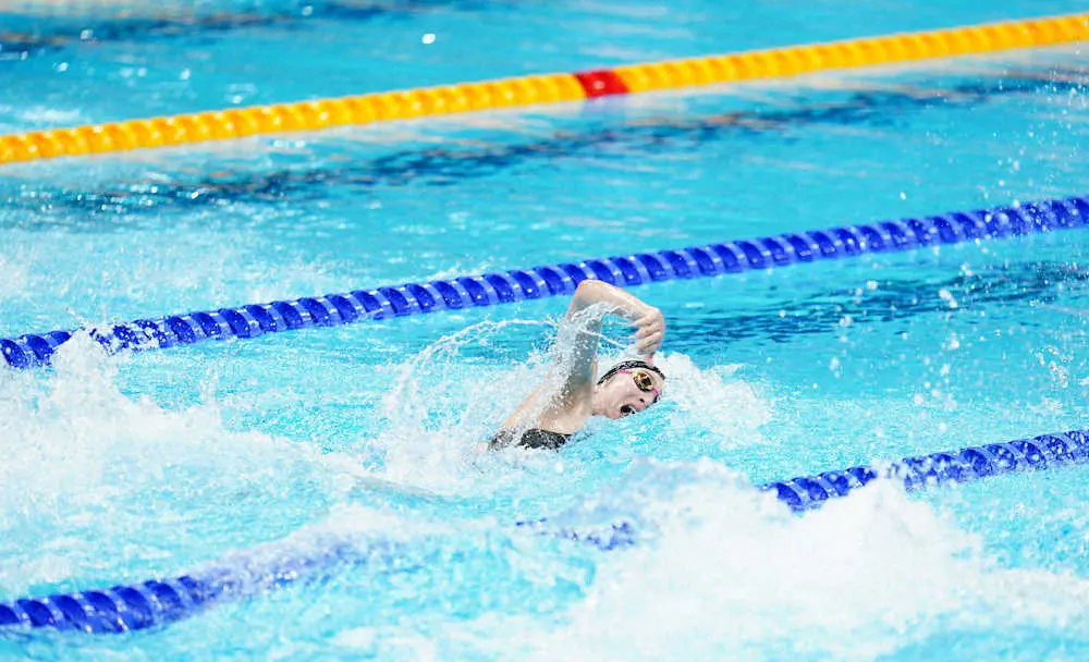 ＜競泳　女子4×100メートル自由形リレー予選＞力強い泳ぎを見せる池江璃花子（撮影・小海途　良幹）