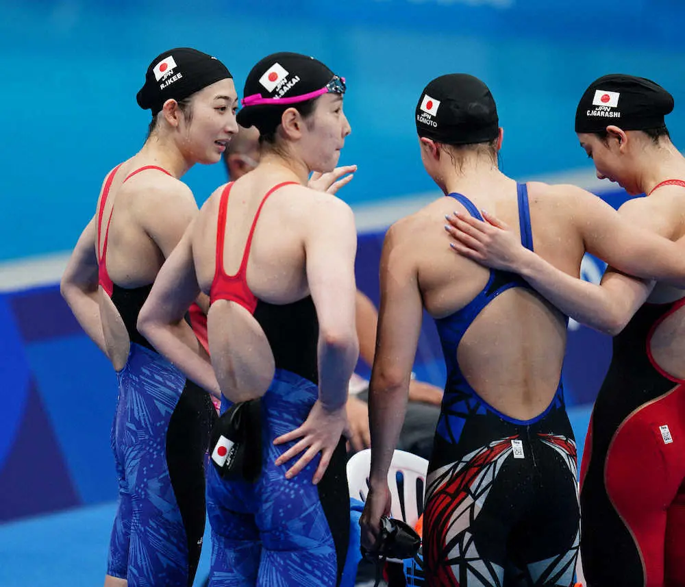 【画像・写真】競泳・池江　目標の日本新に0秒03届かず女子400メートルリレー予選敗退「悔しさ8割、楽しさ2割」
