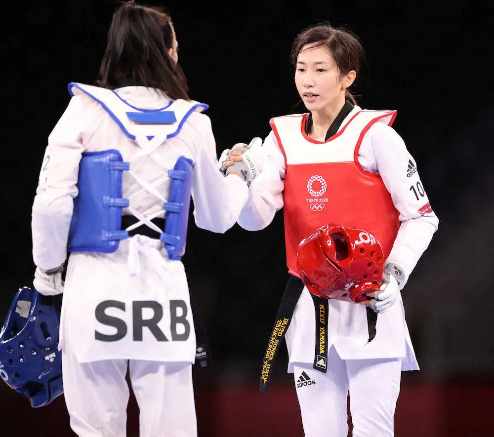 【画像・写真】大ケガ乗り越え再起の山田美諭、無念の3位決定戦　テコンドー21年ぶりメダルならず