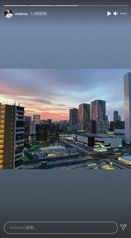 【画像・写真】BMX中村輪夢　選手村の絶景＆皿いっぱいのエビ寿司づくしを披露　スケボ・白井空良の食事姿公開