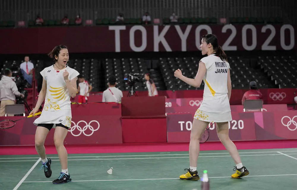 【画像・写真】最後は26対28　バド女子ナガマツペア、準々決勝で敗れる　韓国ペアとのマッチポイント握り合いも