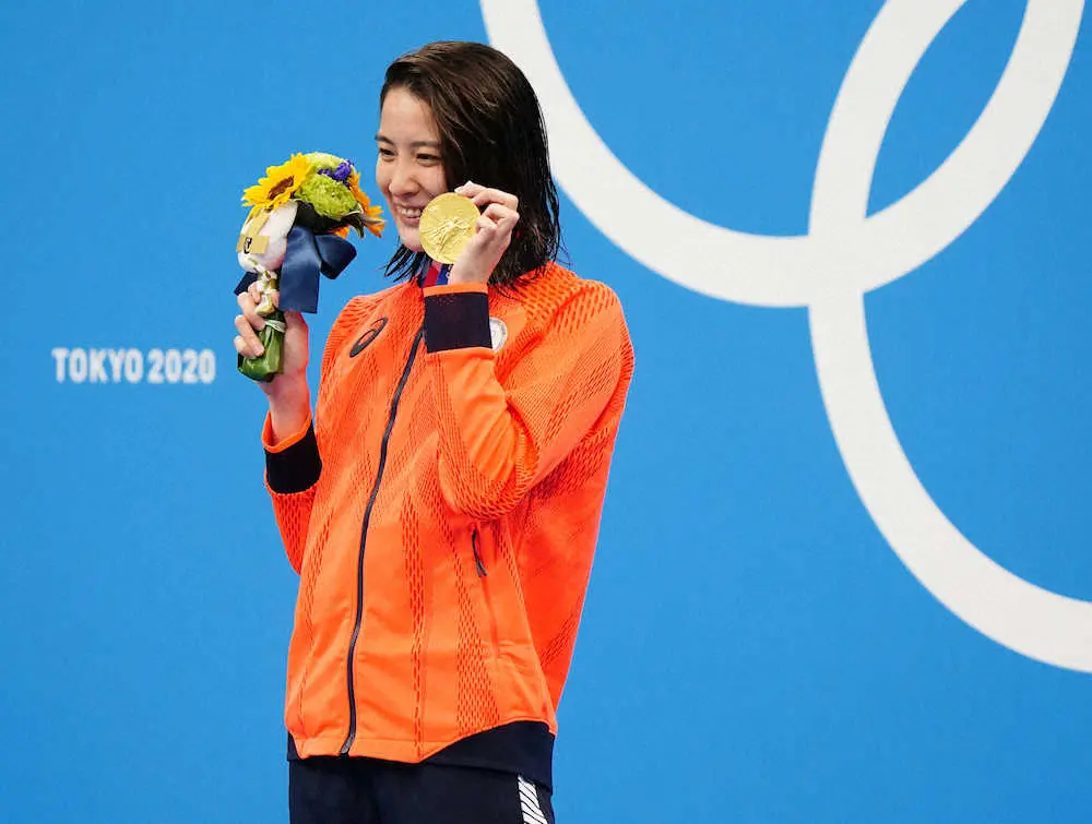 【画像・写真】大橋　笑顔の2冠！夏季五輪では女子初　400個人メドレーに続いた