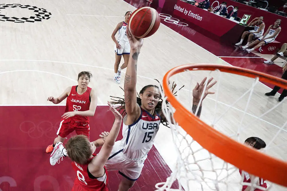 【画像・写真】女子バスケの日本は1勝1敗　強豪・米国相手に善戦も黒星　米国は五輪の試合で51連勝