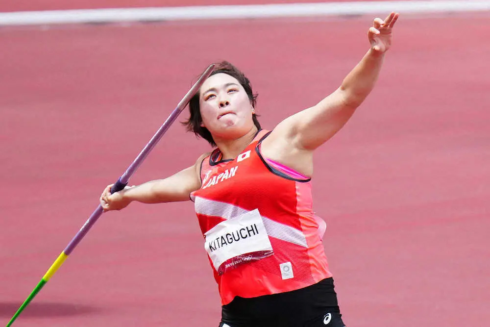 【画像・写真】北口メダルいける！女子やり投げ57年ぶり決勝進出は余裕の全体6位「決勝も気持ちよく投げたい」
