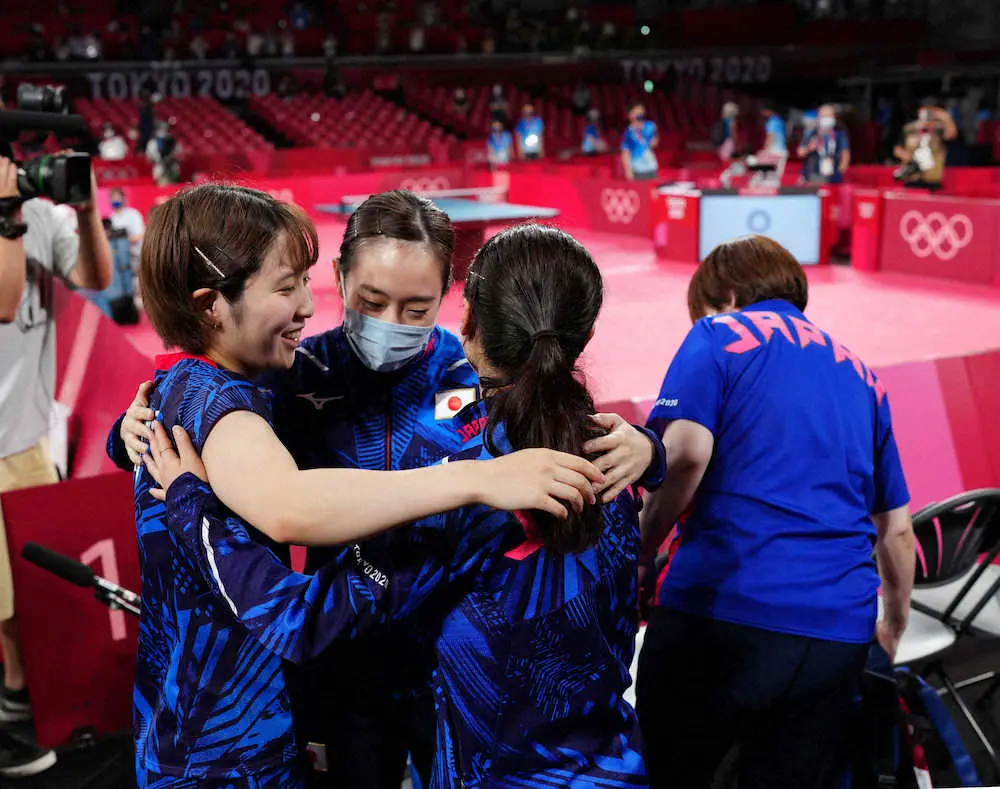 【画像・写真】卓球女子団体、美宇「この舞台に立てて凄く楽しかった」決勝は2試合に出場