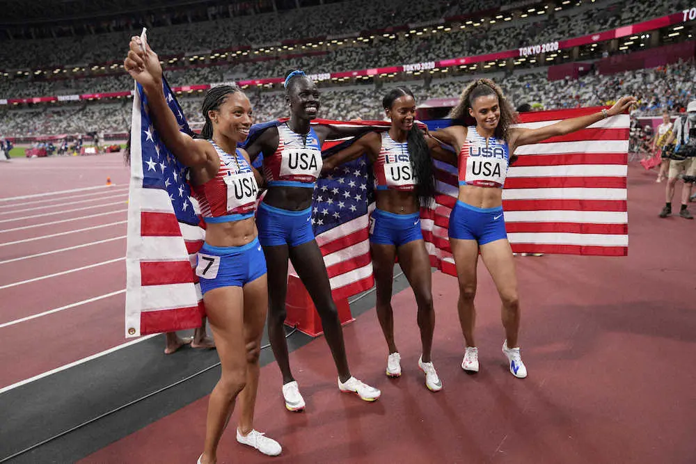 【画像・写真】米国のフェリックスが1600Mリレーで優勝　ルイスを超える米陸上最多の11個目のメダル