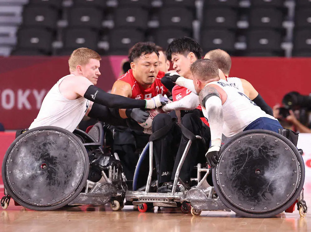 【画像・写真】車いすラグビー　英国に完敗で初の決勝進出ならず…2大会連続の銅メダル懸け3位決定戦へ