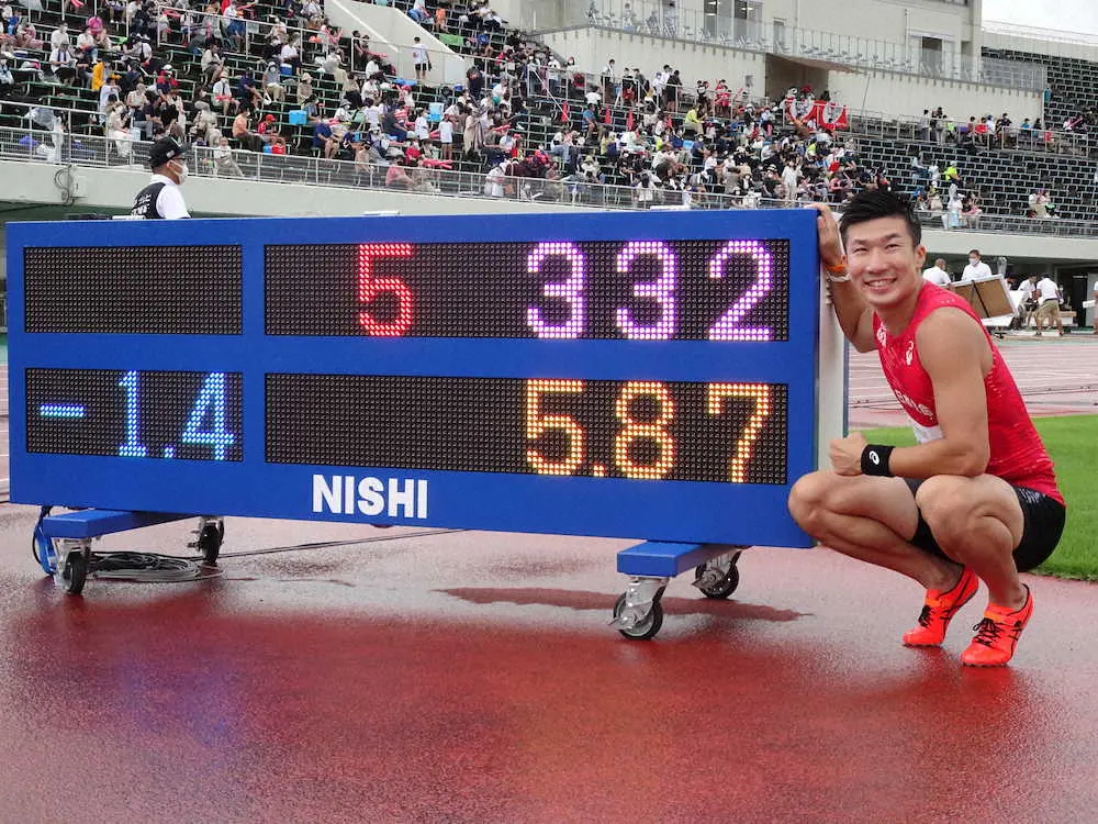 【画像・写真】桐生祥秀が50メートル日本新の5秒87　セルフプロデュースイベントで