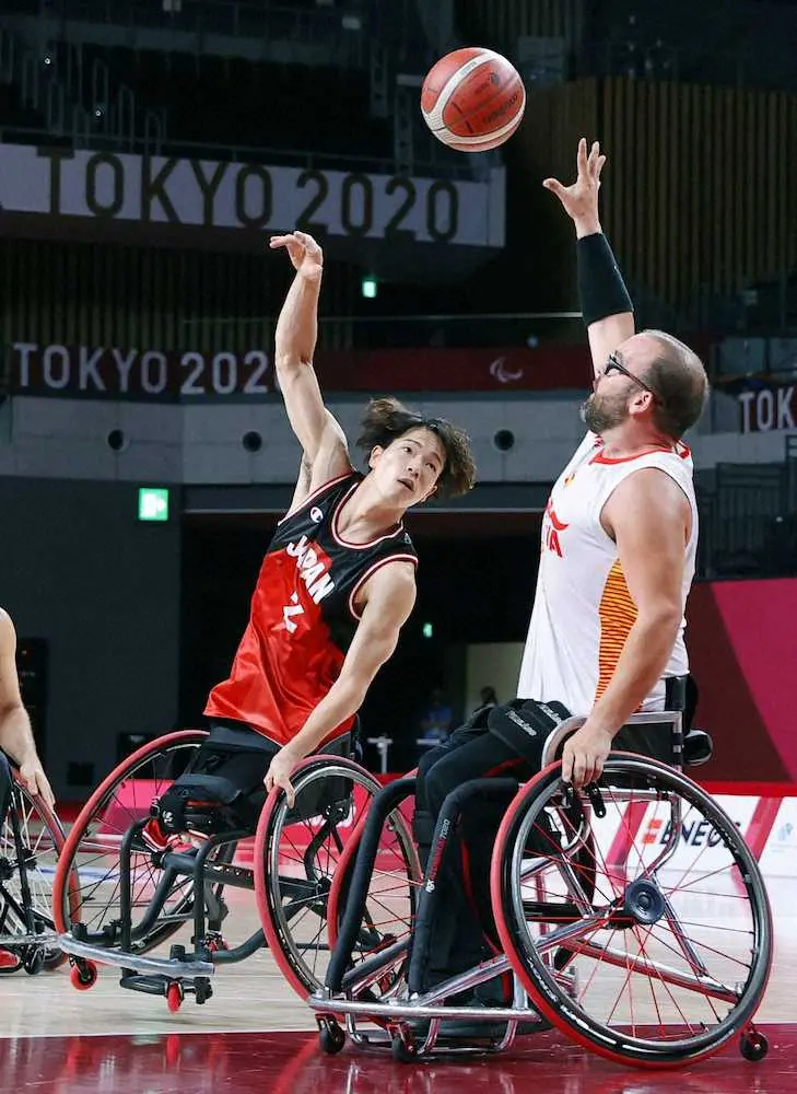 【画像・写真】車いすバスケ男子日本　リオ銀のスペインに今大会初黒星、鳥海「大きな収穫あった」