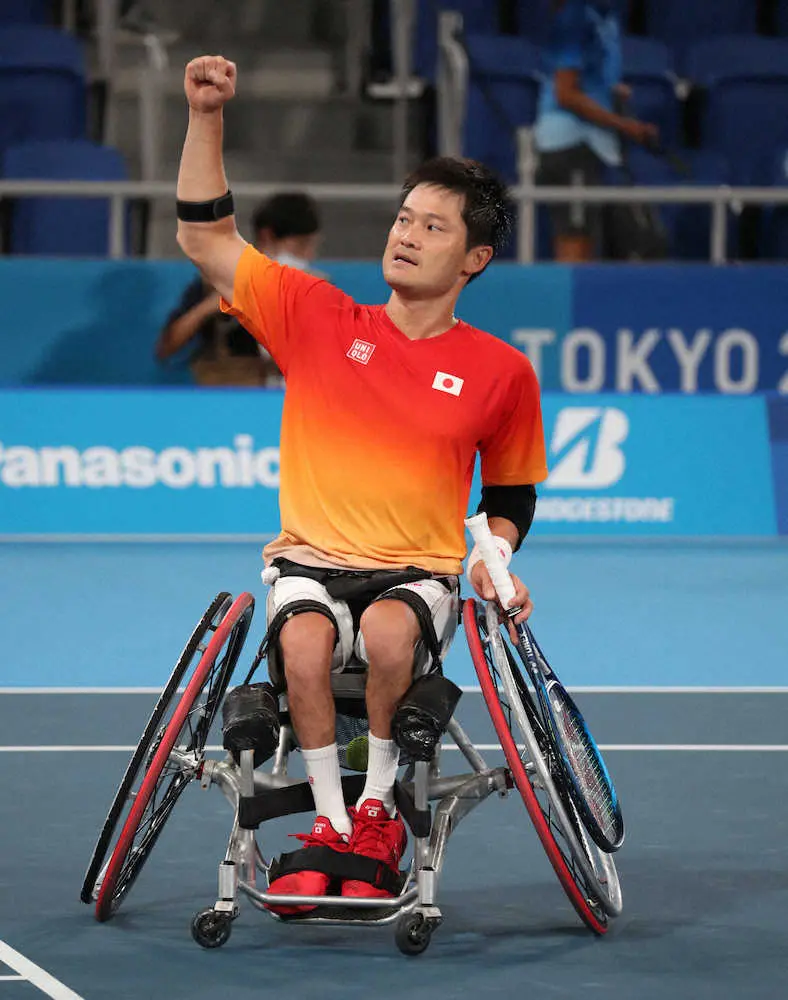 【画像・写真】国枝慎吾「6歳くらい若くなった気がする」　2大会ぶり頂点へ王手「100％が出た試合」