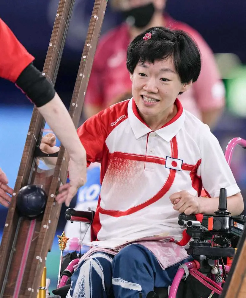 【画像・写真】ボッチャ男女共通ペア　河本、高橋、田中が銀メダル