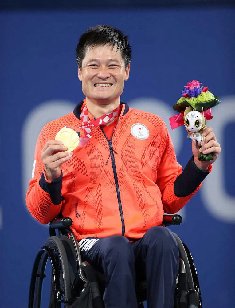 【画像・写真】2大会ぶり金メダルの国枝「一生分泣いた」「自分のテニスに迷い。重圧あった」