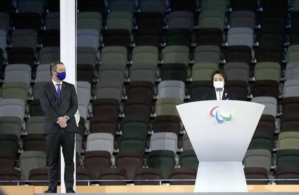 【画像・写真】橋本聖子会長　パラ閉会式でスピーチ、パラリンピアンに「圧倒的なパフォーマンスに、心が震えました」