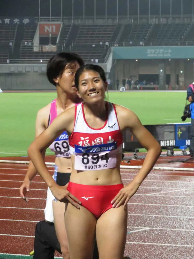 女子100メートル、女子400メートルリレーの2冠を達成した児玉