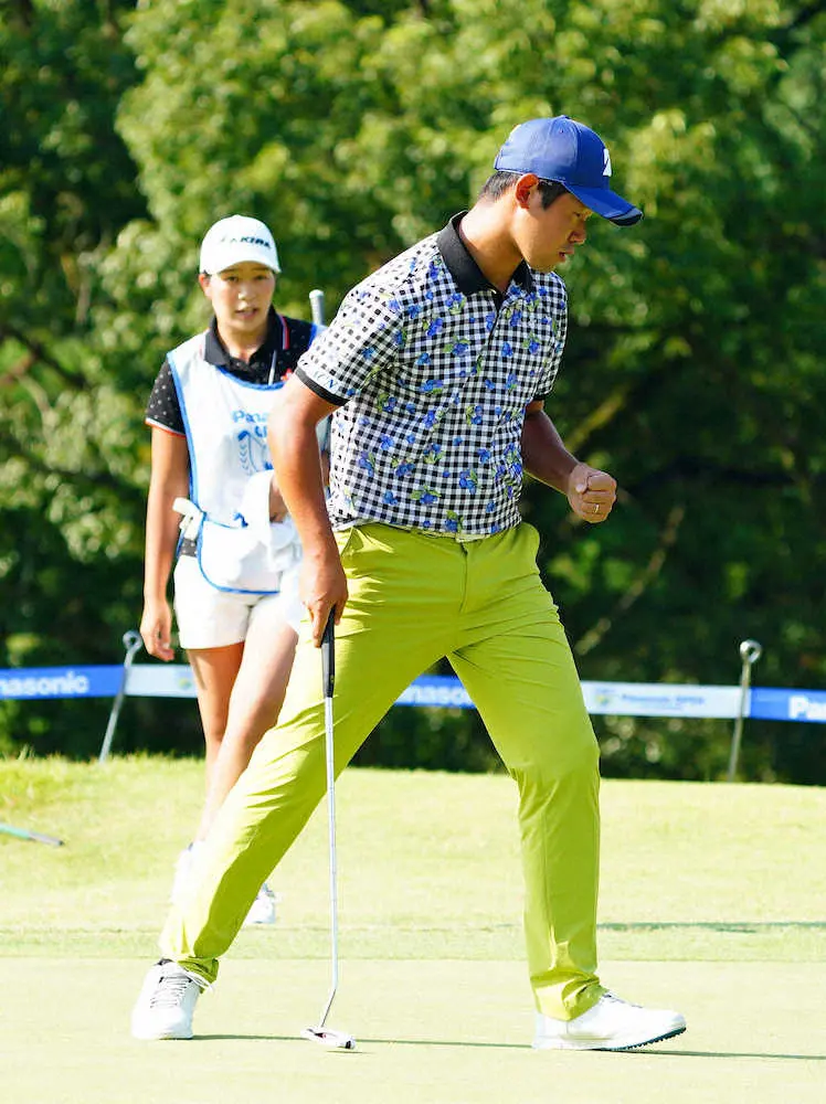 【画像・写真】地元・芦沢　自己ベスト更新65で首位浮上！大学4年間、キャディーしながら通ったコース