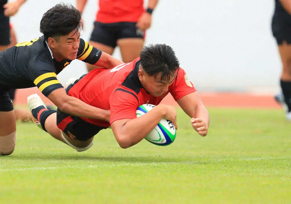 【画像・写真】帝京大　1年生ロック・本橋、デビュー戦で初トライ「頑張りました」
