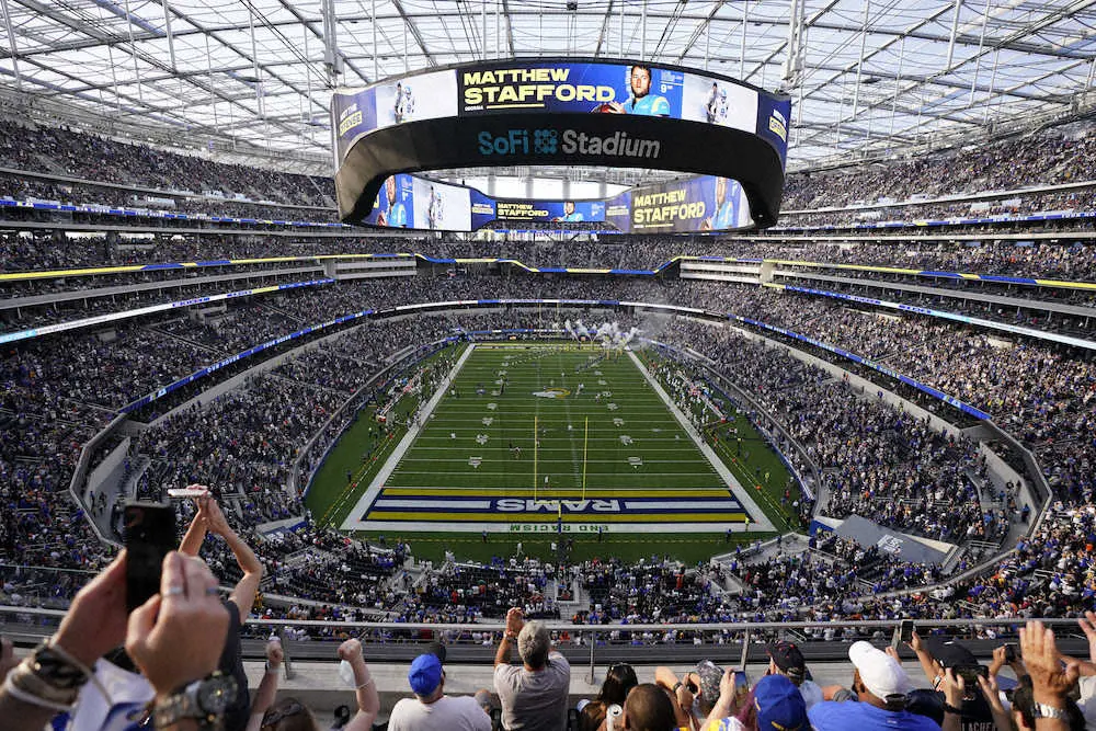 【画像・写真】2022年のスーパーボウル試合会場となるカリフォルニア州イングルウッドのソーファイ・スタジアム（AP）