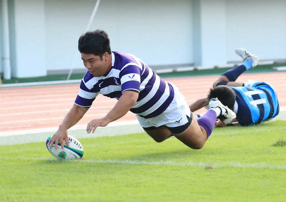 【画像・写真】途中出場のフッカー紀伊が3トライ　明大が単独首位浮上　ラグビー関東大学対抗戦