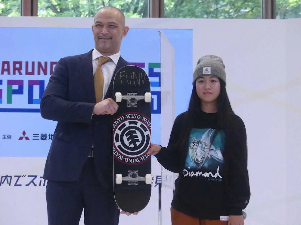 【画像・写真】スケボー銅メダル・中山楓奈　五輪反響実感も「スケートパークで練習して」