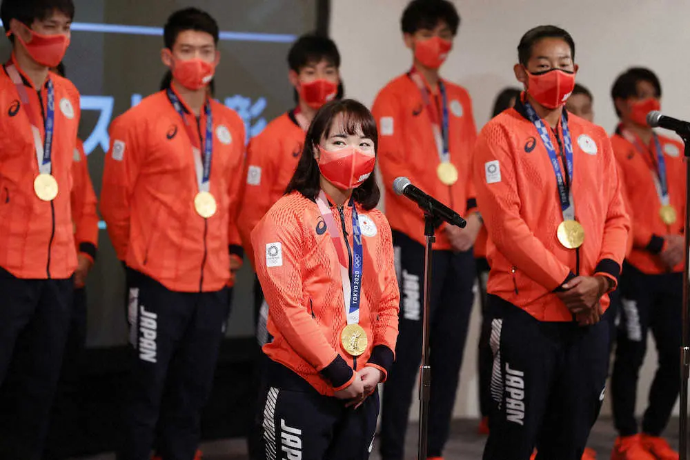 【画像・写真】美誠、五輪開催に「感謝の気持ち」　JOC特別賞表彰式