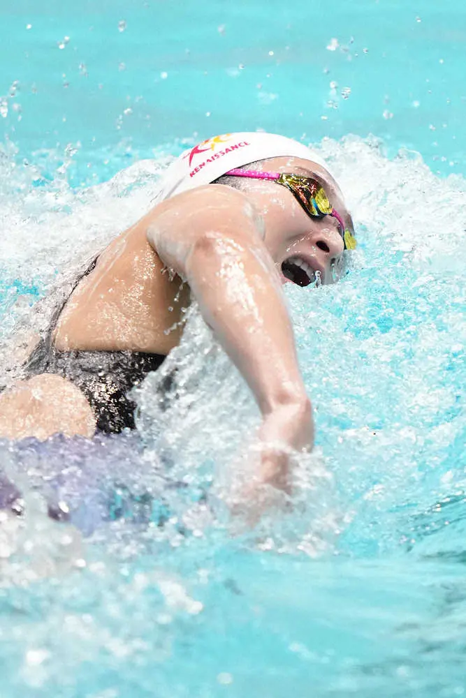 【画像・写真】池江璃花子　100ｍ自由形は53秒08で2位、予選からタイム上げるも