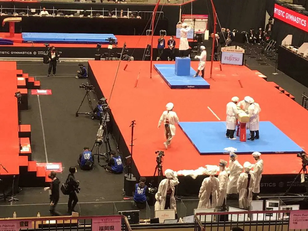 【画像・写真】体操・世界選手権の出場選手がコロナ陽性、全器具消毒後に競技再開
