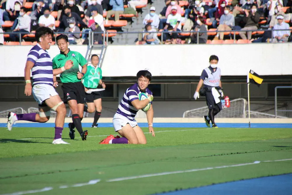 【画像・写真】東京五輪代表のWTB石田が4トライ!明大が新境地の戦術で5連勝　ラグビー関東大学対抗戦