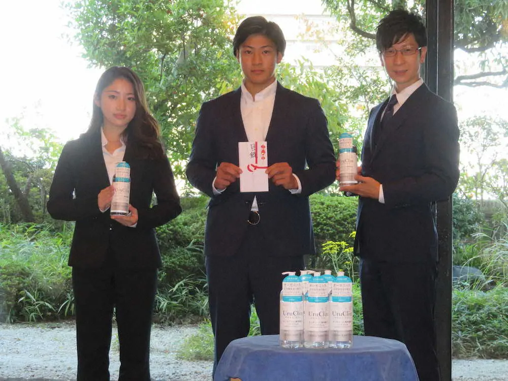 【画像・写真】全日本学生スキー連盟に消毒液3000本　アルペンスキー北京五輪代表候補も「とてもいいこと」