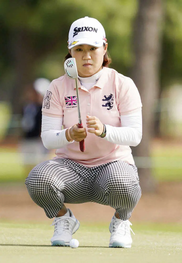 【画像・写真】奈紗　5週ぶり実戦は3差3位発進、手応え十分「しっかりパーオンできた」