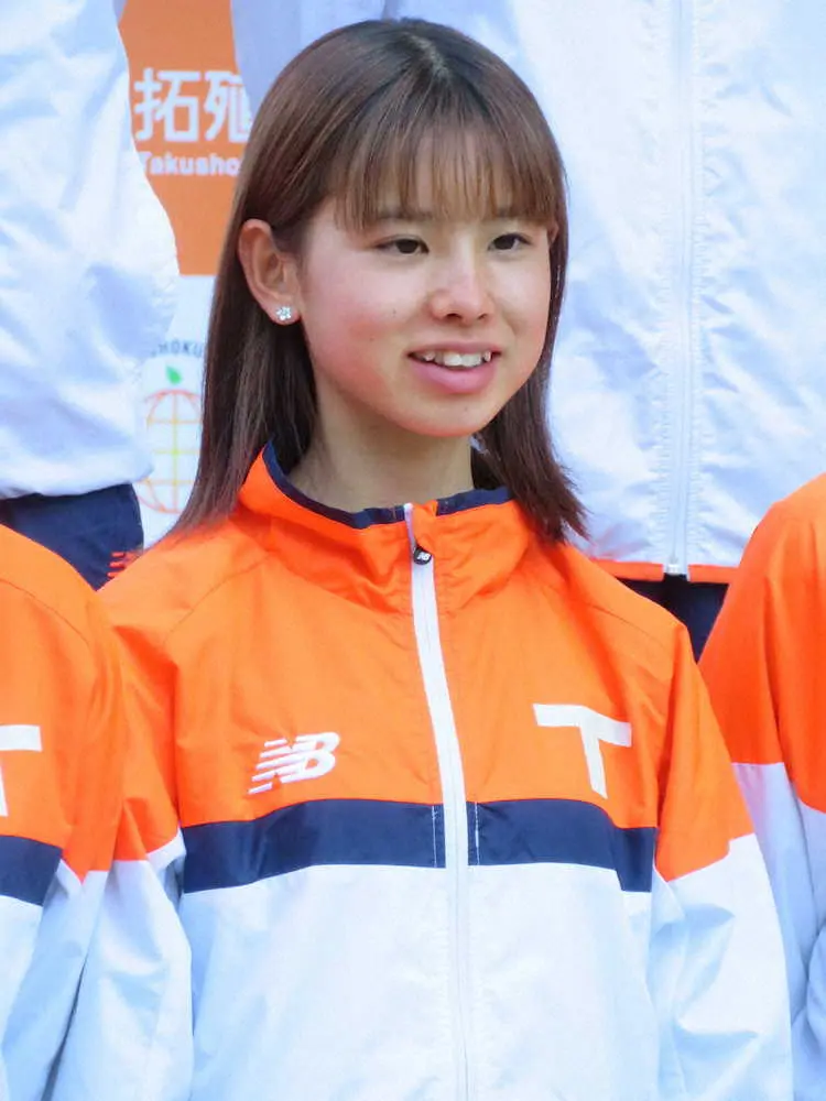 全日本大学女子選抜駅伝壮行会で健闘を誓う不破