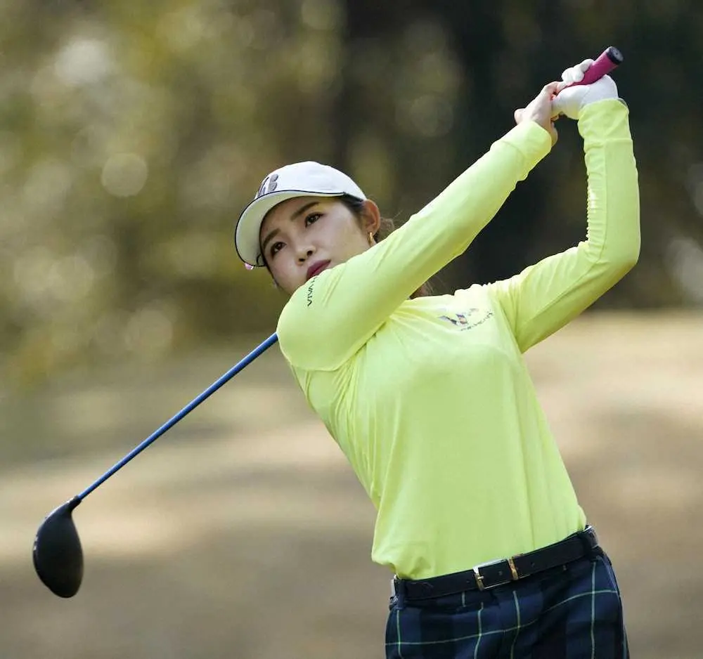 米女子ゴルフ最終予選会第2ラウンド、通算7アンダーで5位に浮上した古江