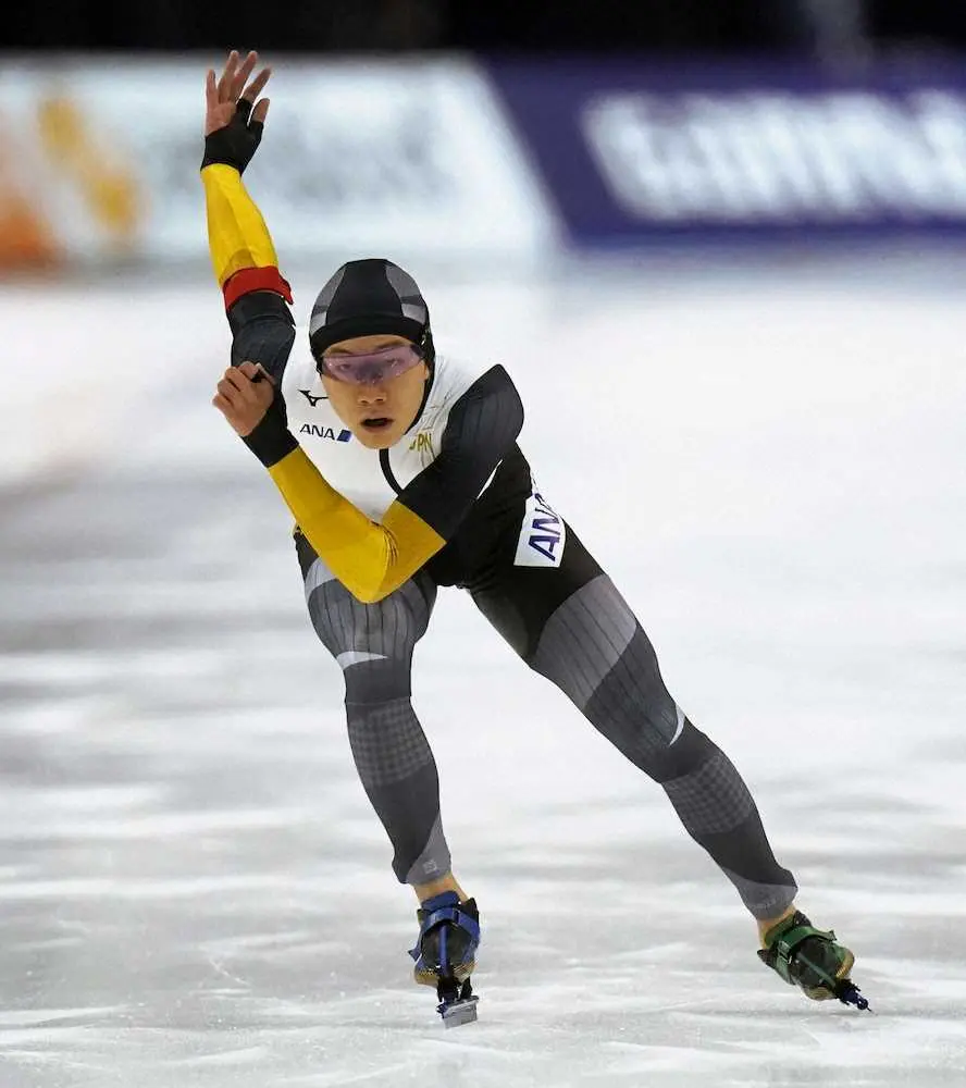 【画像・写真】森重航　男子500メートルW杯初勝利、自己新33秒99！2位と0秒01差競り勝つ