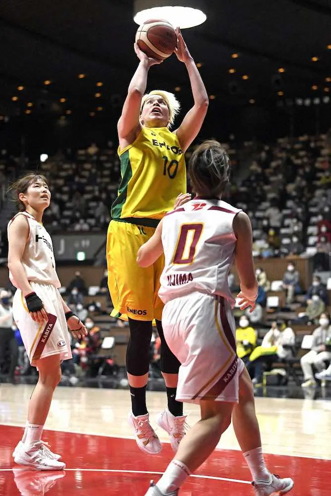 【画像・写真】ENEOSが9連覇に王手　渡嘉敷が両チーム最多の21得点　バスケ皇后杯