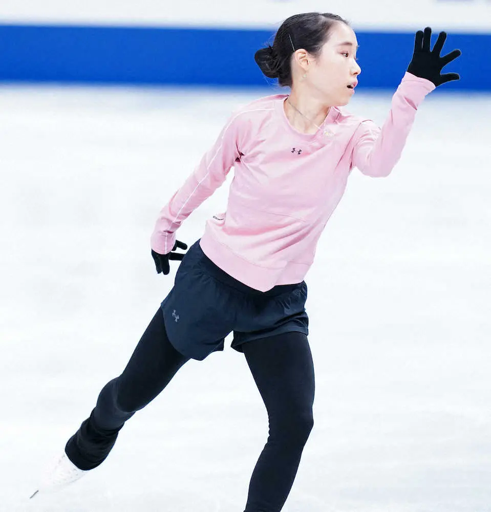【画像・写真】三原舞依、リンクいい感じ「暖かくて、うれしかった」　初の五輪切符へ「元気いっぱいに滑りたい」