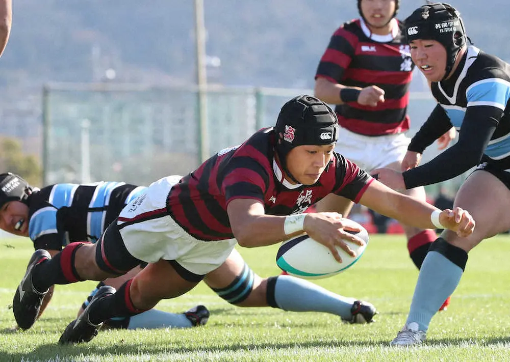 【画像・写真】報徳学園が史上14校目の花園50勝　山村3兄弟末っ子・和也　技ありトライで初戦突破に貢献