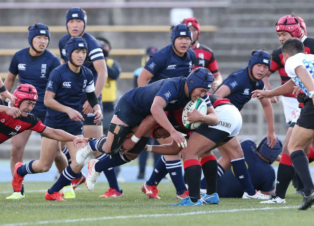 【画像・写真】関商工　日川との古豪対決に敗れるもCTB小沢主将が意地の2トライ「一生の宝物になる」