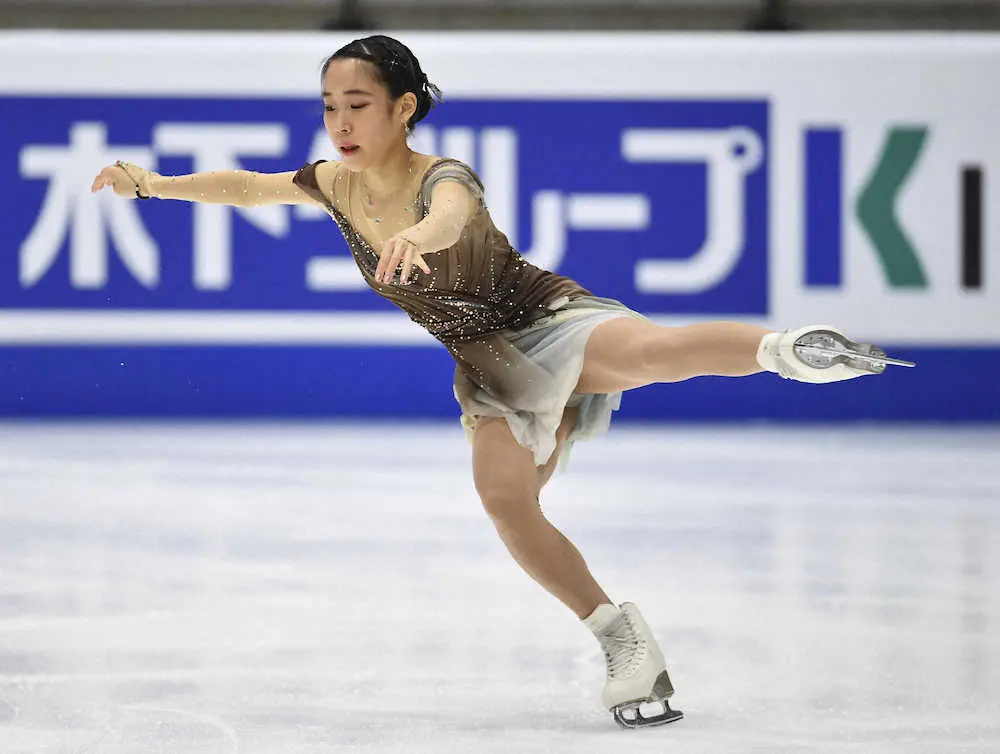 【画像・写真】女子SP首位に立った三原舞依の演技（AP）