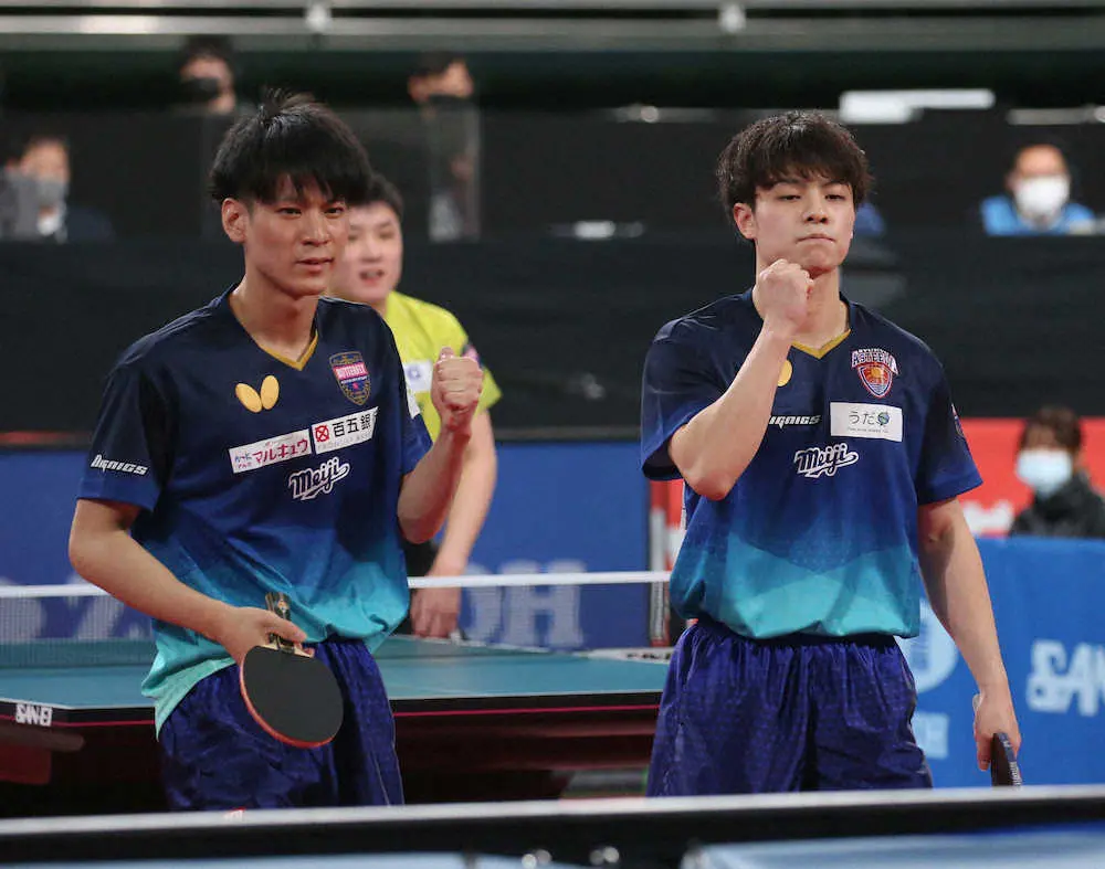 【画像・写真】男子ダブルス　宇田・戸上組が大逆転初優勝、準決も決勝も崖っ縁から逆襲