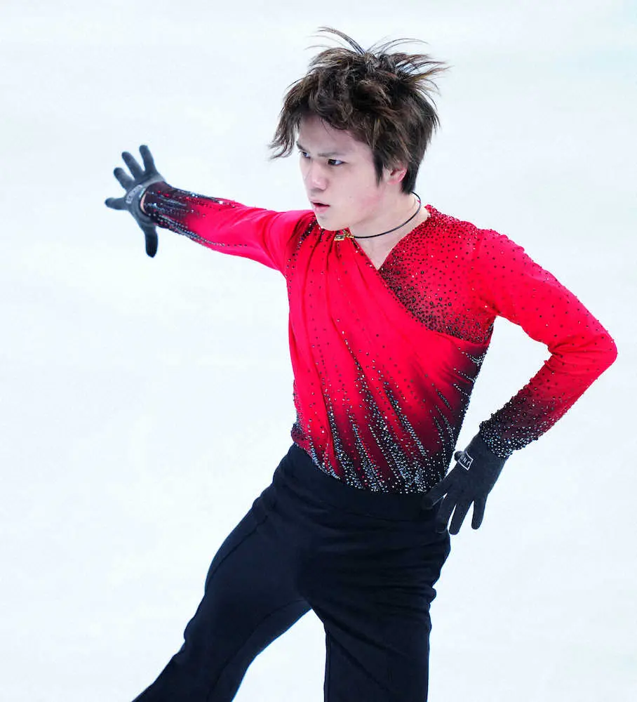 【画像・写真】宇野昌磨　日本のトップバッター団体戦男子SPへ調整　チェンも動き確認