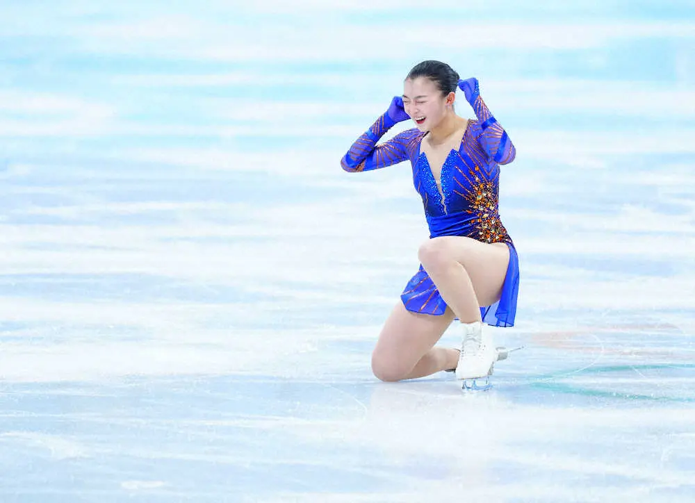 【画像・写真】“アンカー”坂本　ジャンプ全7本着氷で女子フリー2位、ノーミス締めでフィギュア団体銅