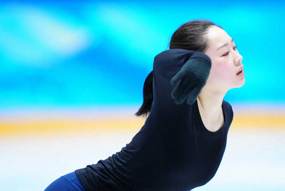 【画像・写真】坂本花織と樋口新葉が本番リンクで調整　15日に女子SP、17日にフリー