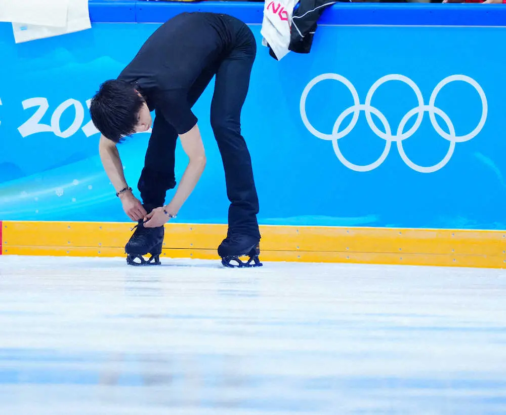 【画像・写真】羽生結弦、4回転半を入念に調整「明日、頑張ります！」10日に逆襲のフリー