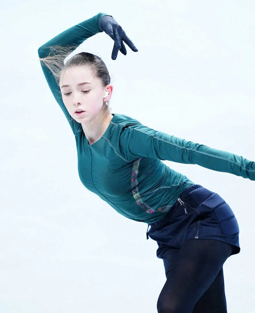 【画像・写真】ワリエワ　11日午後の練習来た　ドーピング検査の陽性判定発表後