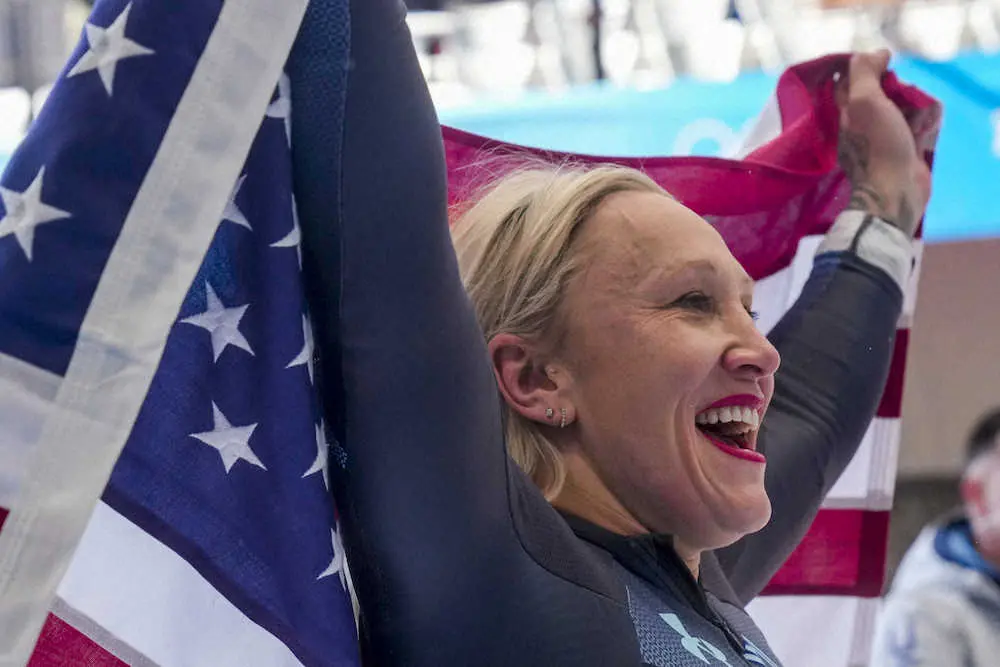 【画像・写真】新種目のボブスレー女子1人で米国のハンフリーズが優勝　2カ国の代表で金メダル獲得は女子初