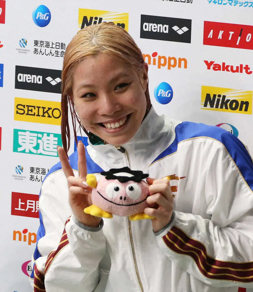 【画像・写真】金髪の新星・林　女子200バタ東京五輪4位相当タイムで初代表、開き直り快泳
