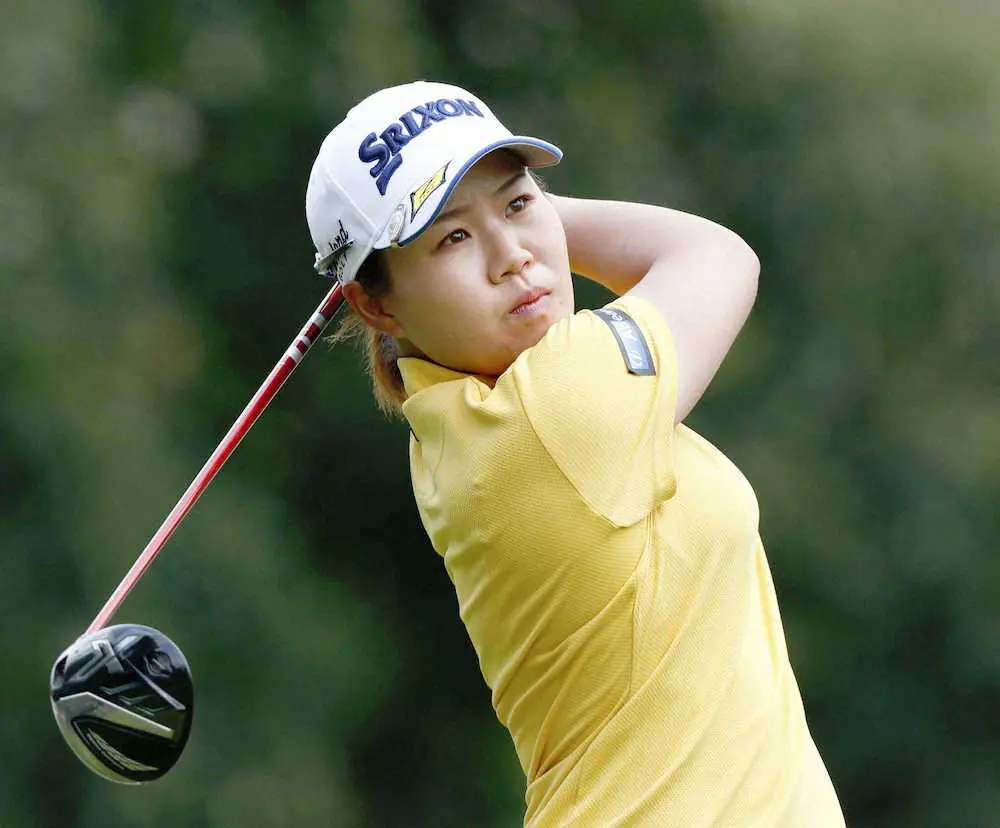 【画像・写真】奈紗が首位発進　フェアウエーキープ＆パーオン率100％「集中できた」ボギーなし63!