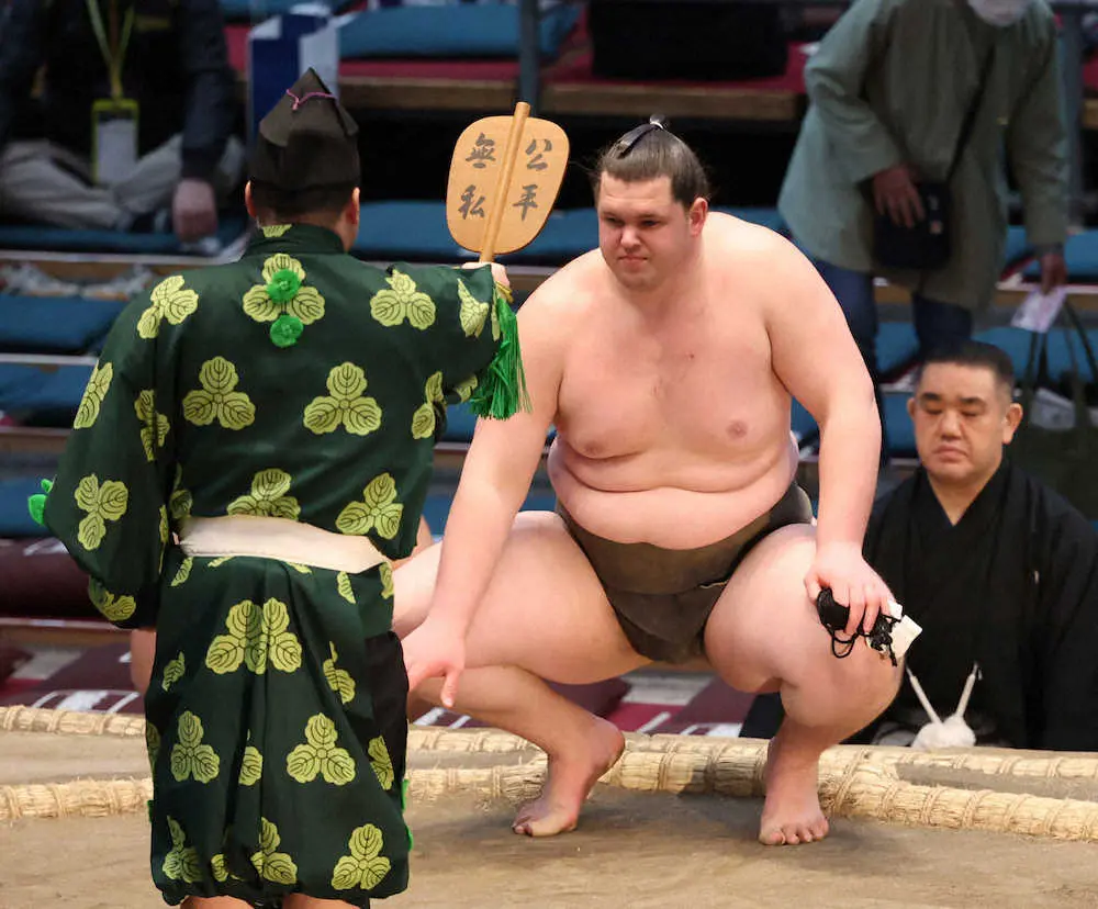 【画像・写真】ウクライナ初の大相撲力士、獅司が3場所連続の勝ち越し　この日も大きな拍手
