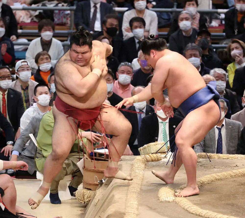 【画像・写真】高安が11日目に初黒星…若隆景との“V争い直接対決”に敗れ1敗で並ぶ　貴景勝はカド番脱出8勝目