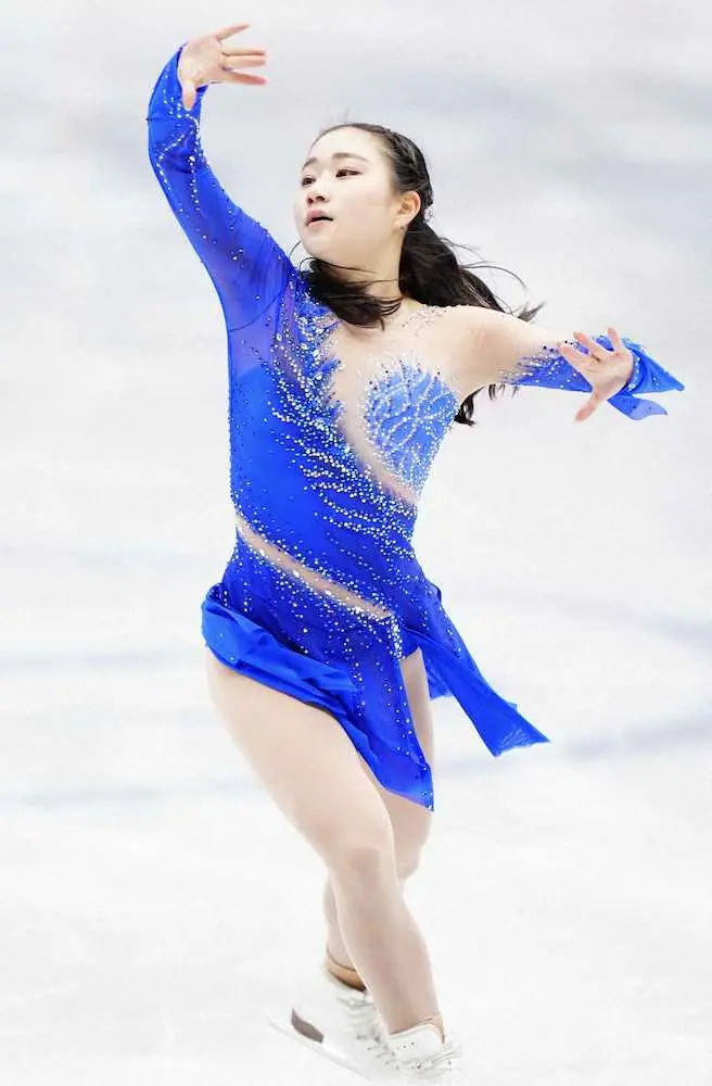 【画像・写真】河辺愛菜が182・44点をマーク　トリプルアクセル＆3回転ループでミス　世界選手権女子フリー