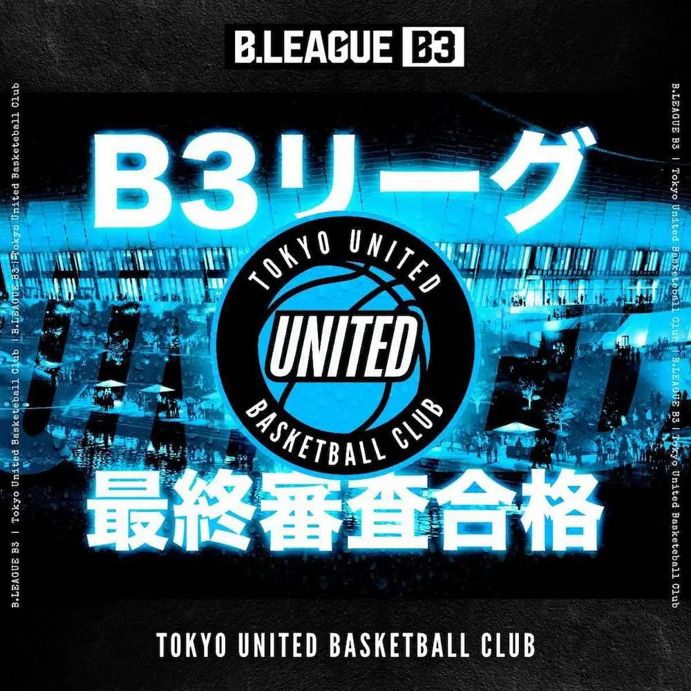 2022ー23シーズン公式試合参加資格・最終審査に合格した東京ユナイテッドバスケットボールクラブ（TUBC）